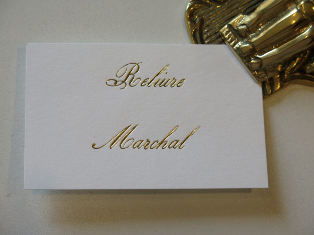 carte de visite de prestige, doure 22 carats